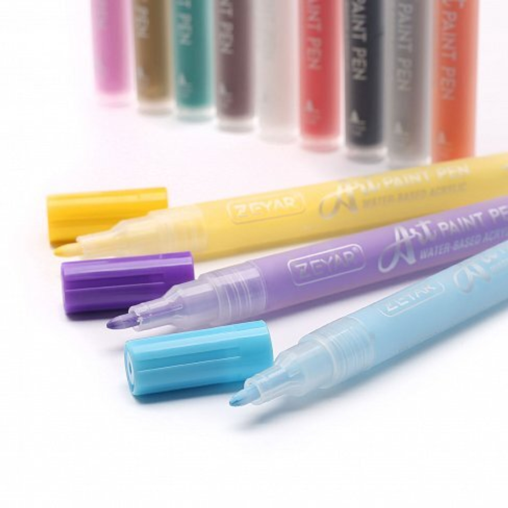 Набор маркеров Zeyar Paint marker ZP-1225 (2мм) - 12шт