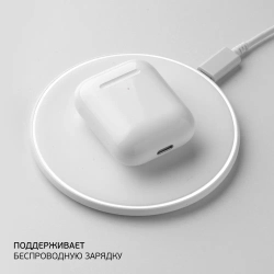 Беспроводные наушники с микрофоном Air Light, TWS, BT 5.3, 250 мАч, QI, белый