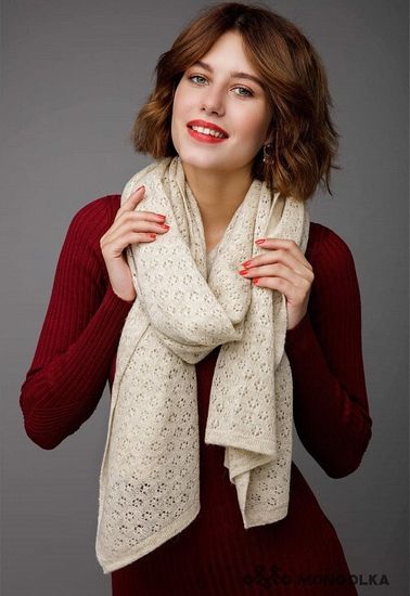 Палантин из 100% монгольской шерсти