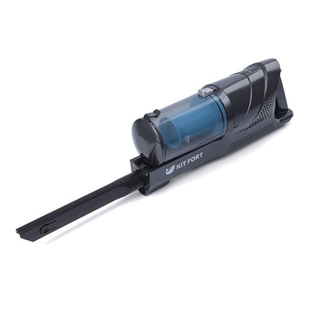 Пылесос вертикальный KITFORT KT-528, беспроводной, потребляемая мощность 120 Вт, циклонный фильтр 0,7 л, аккумулятор Li-Ion, черный