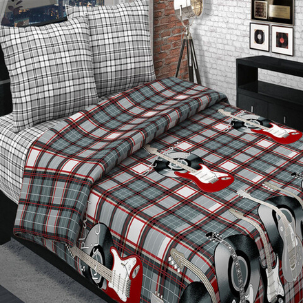 Комплект постельного белья "ВЛ. РОК-Н-РОЛЛ", бязь Премиум, 100% хлопок, Россия.