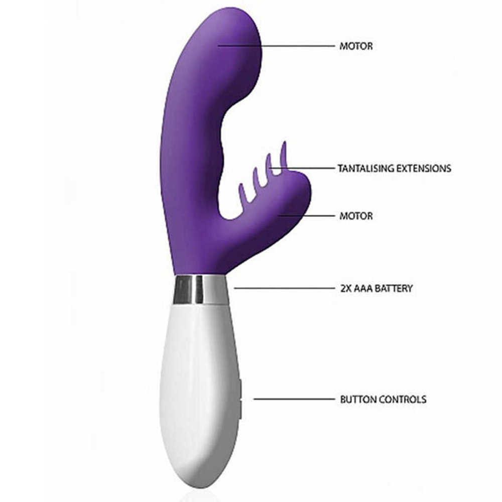 Вибратор с большой головкой для стимуляции точки G и клитора Ares LUNA 016 (фиолетовый) (Цвет: фиолетовый)