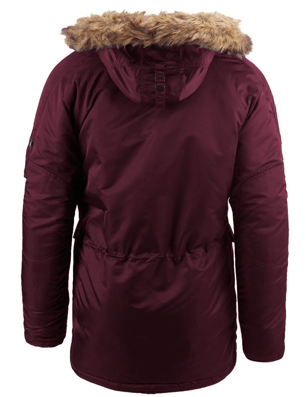 Куртка Аляска Slim Fit N-3B (бордовая - maroon/orange)