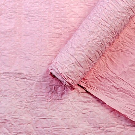 Упаковочная жатая бумага (0,7*5 м) Эколюкс, Горох, Розовый, 1 шт.