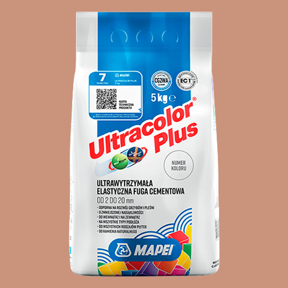 Затирка швов цементная Mapei Ultracolor Plus №141 Карамель 5кг