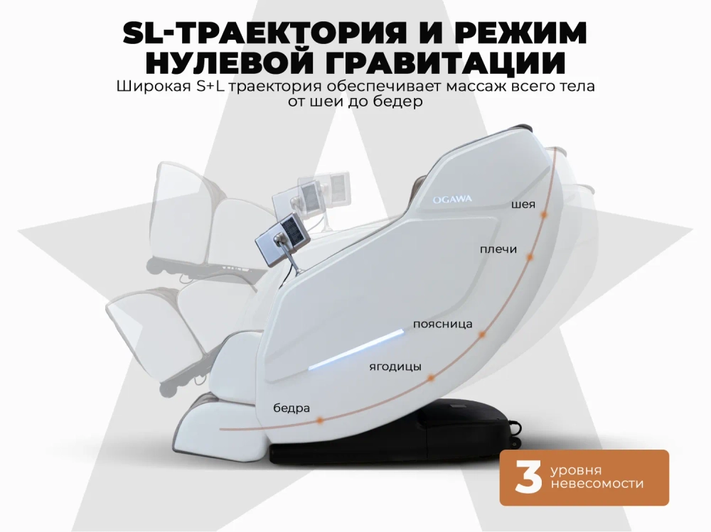Массажное кресло OGAWA СИРИУС | Smart Zen OG6288 Бежевый