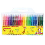 Фломастеры 24 цв. 3-х гран. блист. (Каляка-Маляка)
