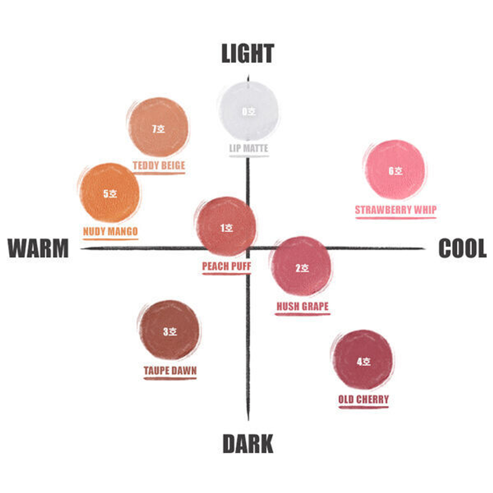 Матовая помада для губ Rom&nd Color Lip Matte #01 Peach Puff, 8г