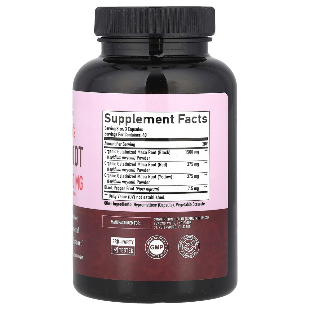 SMNutrition, Корень маки для женщин, 120 капсул
