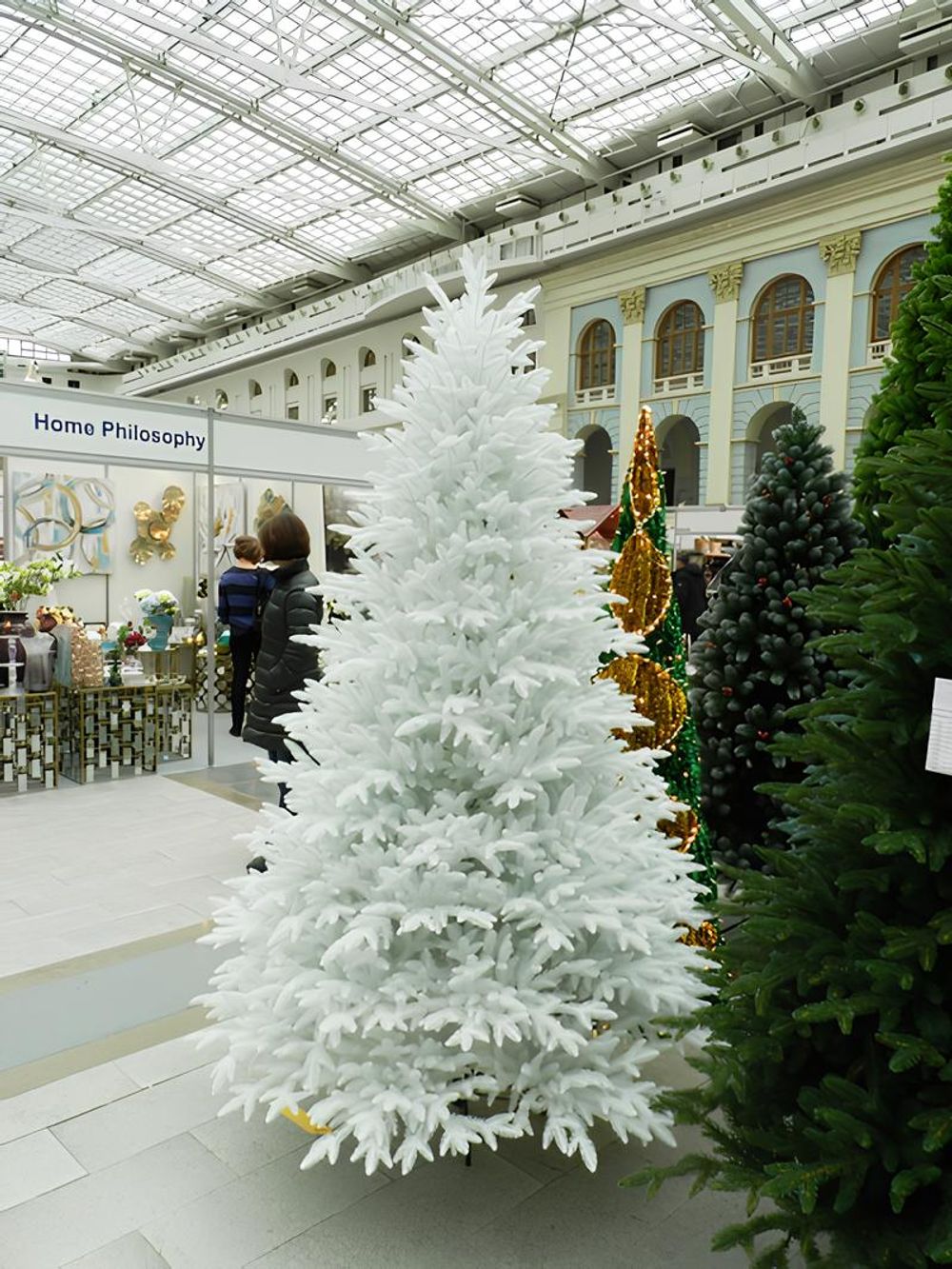 Искусственная ель «Изумрудная Белая» (Литая хвоя) 150 см / 1,5 м