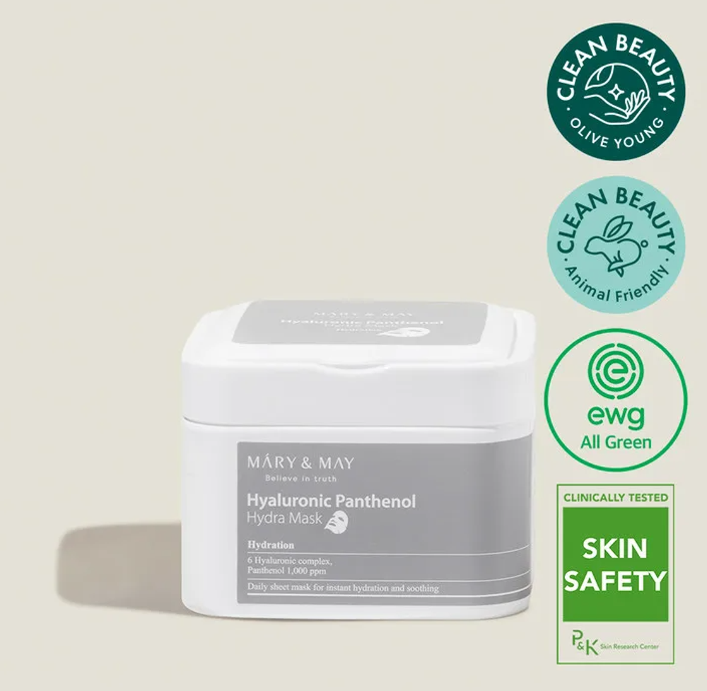 Mary&May Hyaluronic Panthenol Hydra Mask тканевые маски 30шт