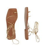 Кожаные босоножки Alohas - золотой(S100301)