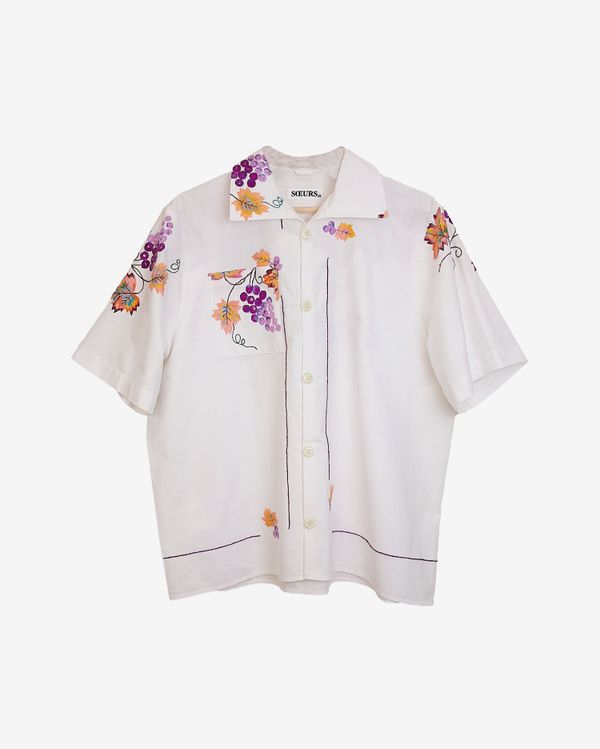 Рубашка с Кистями Винограда/Fall Grape Short Sleeve белая - фото 1