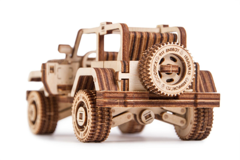 Механический 3D-пазл из дерева Wood Trick Сафари Джип
