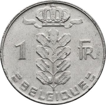 1 франк 1950-1988 Бельгия (надпись на французском BELGIQUE)