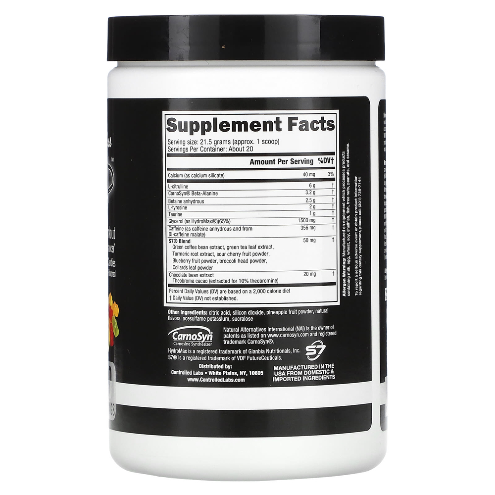 Controlled Labs, White Flood Plus, перед тренировкой, жевательные конфеты, 430 г (15,17 унции)