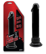 Чёрный анальный фаллоимитатор - 22,8 см. (Цвет: черный)