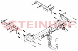 Фаркоп Steinhof M-147 для Mercedes R-Class w251 2006-2014(паспорт и сертификат в комплекте)(без электрики)