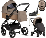 Детская коляска Tutis Leo 3 Plus 4 в 1 с автокреслом Beno Beige и базой 1582262 Towny