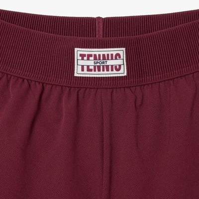 Женские Шорты теннисные Lacoste Recycled Fabric Lined Shorts - bordeux