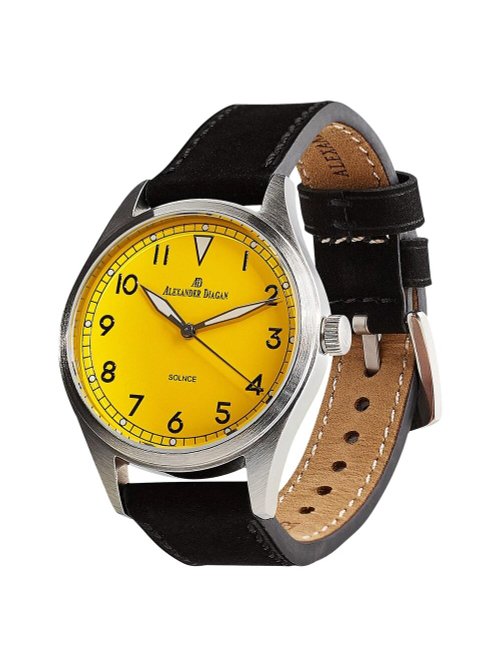 Часы кварцевые Solnce, yellow