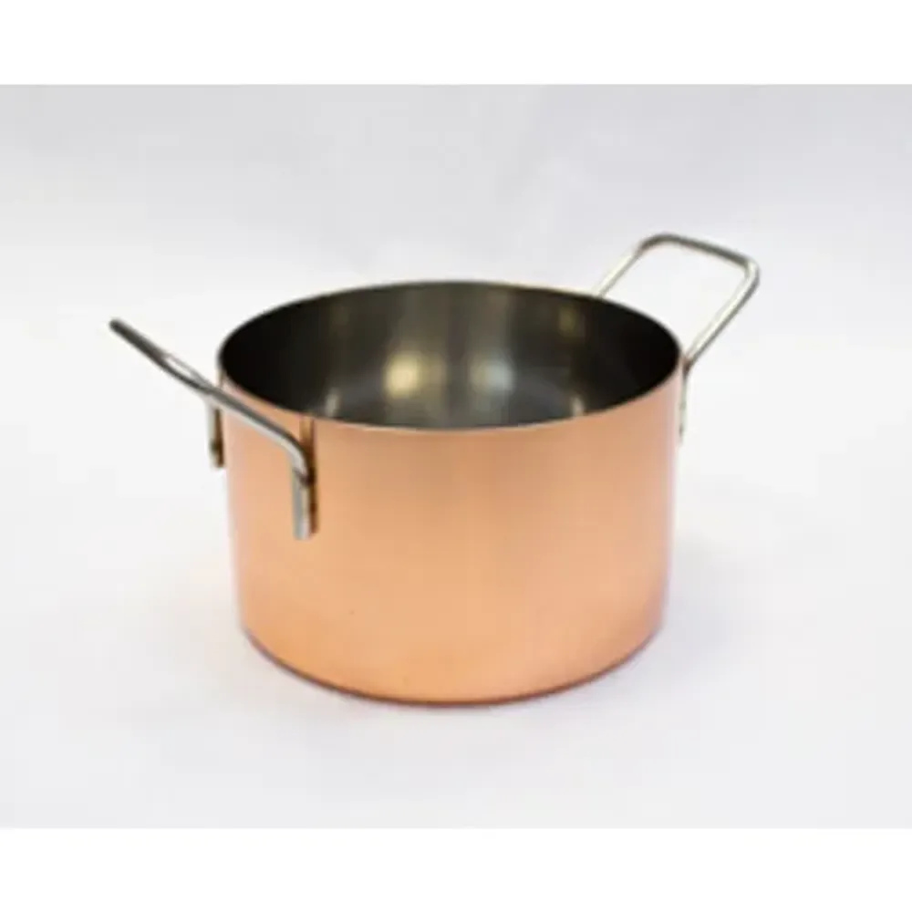 Кастрюля для подачи 12,2 см h7,6 см 870 мл круглая Copper нерж. цвет медь P.L. Proff Cuisine