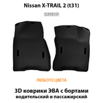 передние eva коврики в салон авто для nissan x-trail 2 t31 от supervip