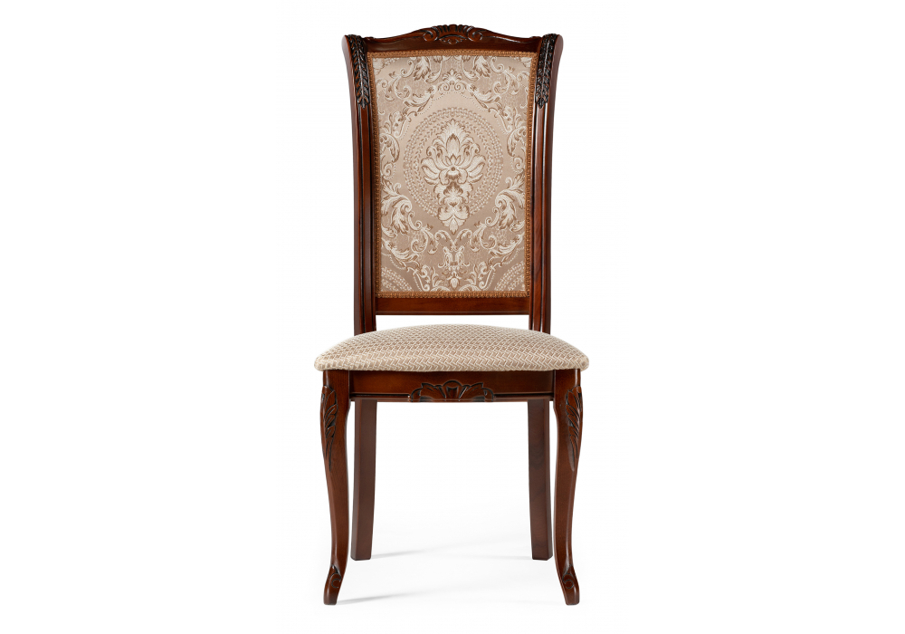 Стул деревянный Woodville Керия ткань бежевый, вишня, ножки коричневые
