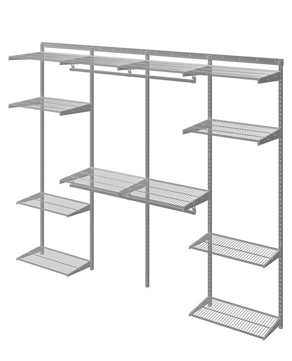 ПРАКТИК Гардеробная система Max G240 графит, 255x45x205 см