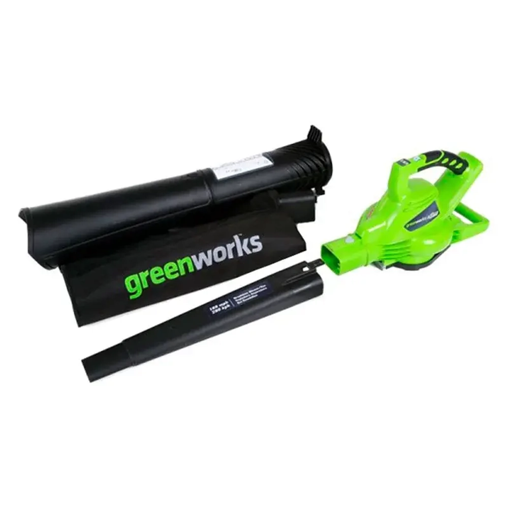 Greenworks GD40BVK6 40В воздуходув пылесос (1 x 6 Ач, ЗУ) 77.78 м/с 24227UF