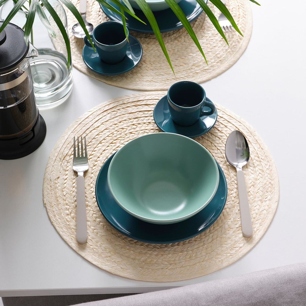 IKEA FÄRGKLAR  (ИКЕА ФÄРГКЛАР)  -  Чаша, матовая светло-бирюзовая, 16 см