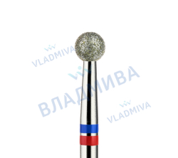 ВладМива Фреза алмазная 001 037 - Шарик (гибрид-красная, синяя)