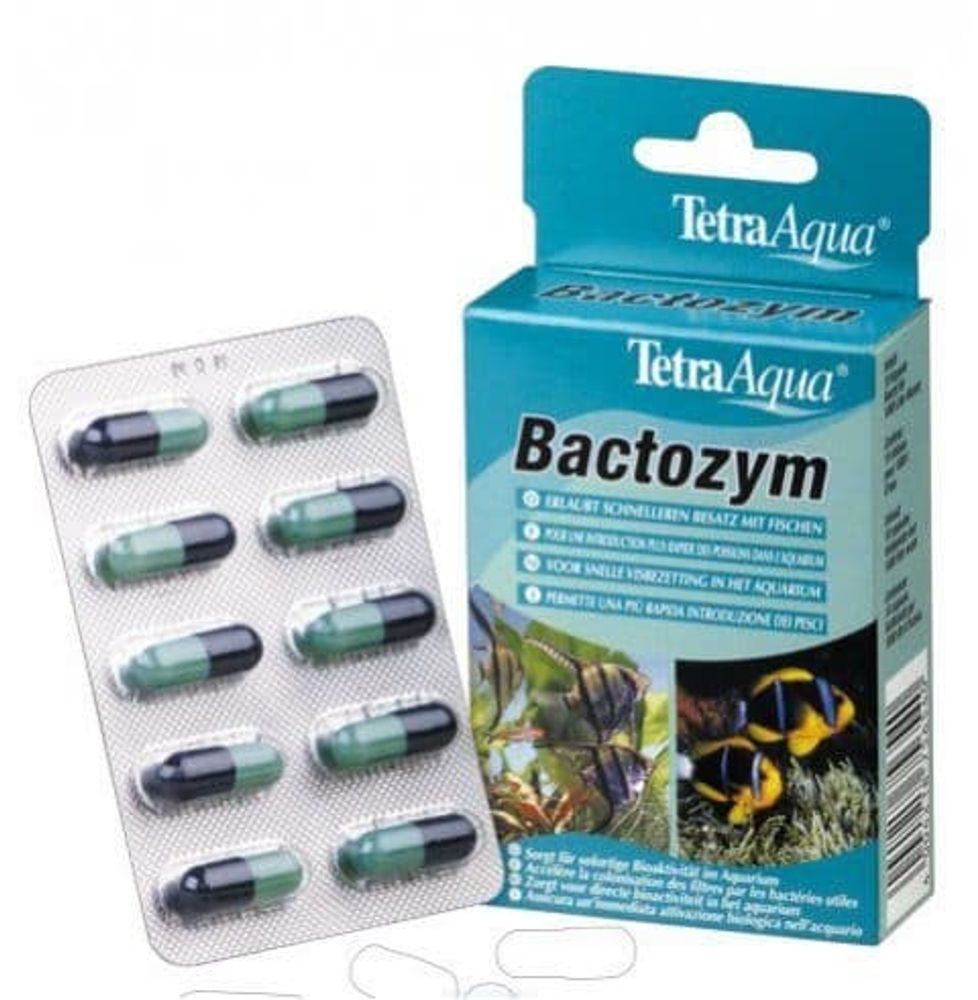 Tetra Bactozym 10 капсул средство для биологического запуска аквариума