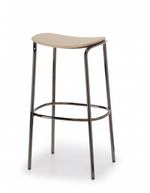 Табурет деревянный барный Scab Design Trick Wood, черный глянцевый никель, натуральный дуб