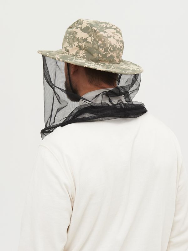 Панама-накомарник с кольцом Антигнус ткань Смесовая цвет Светлый пиксель (128/2)