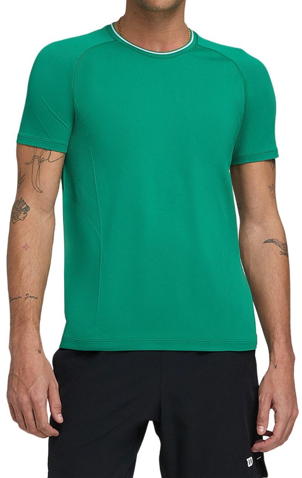 Теннисная футболка Wilson Team Seamless Crew T-Shirt - courtside green