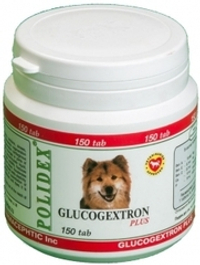 Polidex Glucogextron plus витамины для собак, для восстановления хрящевой ткани, 150 таб