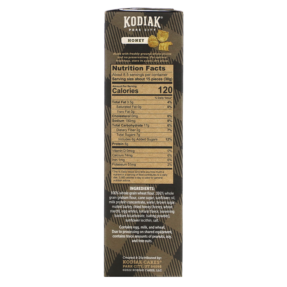 Kodiak Cakes, Bear Bites, запеченные крекеры с медом, 255 г (9 унций)