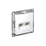 Розетка компьютерная 2-м AtlasDesign RJ45 кат.5E механизм бел. SE ATN000185