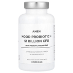 Codeage, Mood Probiotic +, добавка с пробиотиками, со смесью пребиотиков и клетчатки, 60 вегетарианских капсул
