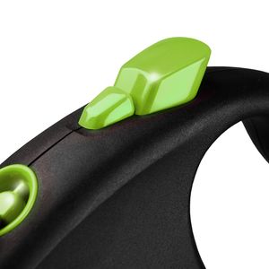 Рулетка flexi Black Design M (до 25 кг) 5 м лента черный/зеленый
