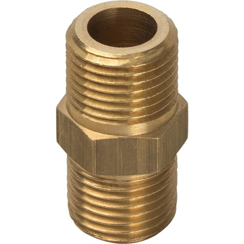 Ниппель STOUT SFT 0003 - 1/8" (для стальных труб, латунь без покрытия)