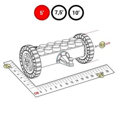 Задний мост с колесами для GigaBloks