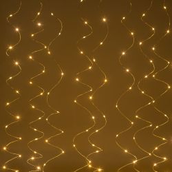 Светодиодная новогодняя гирлянда Intro Holiday INZR-01 занавес 3*3 м теплый белый 240 microled USB | Intro