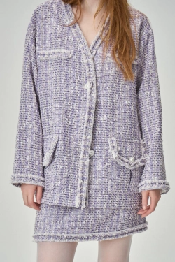 Юбка Джеки лиловая в клетку