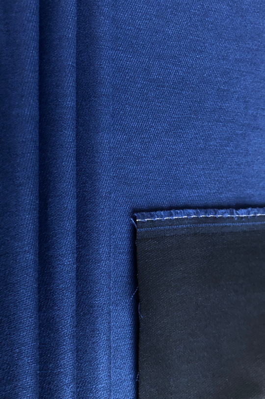 Костюмная шерсть, синий/серый, двухсторонняя NB006