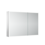 Зеркальный шкаф для ванной комнаты из алюминия Sancos Evoke1000x700х136 мм с LED подсветкой, арт. SC80100