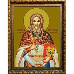 Григорий Никольский, священномученик, пресвитер. Икона на холсте.