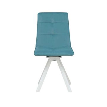 Стул Leset Умбра 360 (поворотный механизм) Опора Белая, велюр Ментол (17)