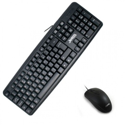 Клавиатура проводная Jedel G10 + мышь в комплекте USB black